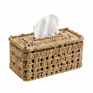 Woven Macramé Tissue Box